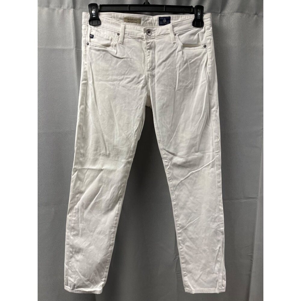 Adriano Goldschmied Women's Jeans White Slim/straight/ankle Size 28x27 SKU 4597